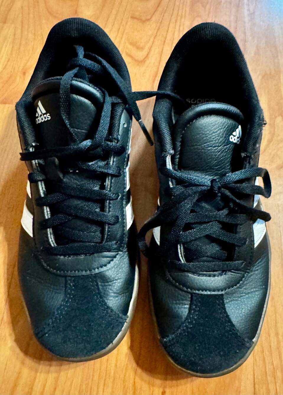 Adidas VL Court 3.0 Black White Gum Youth Sneakers